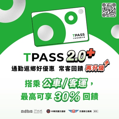 TPASS 2.0+ 通勤返鄉好優惠 常客回饋再升級