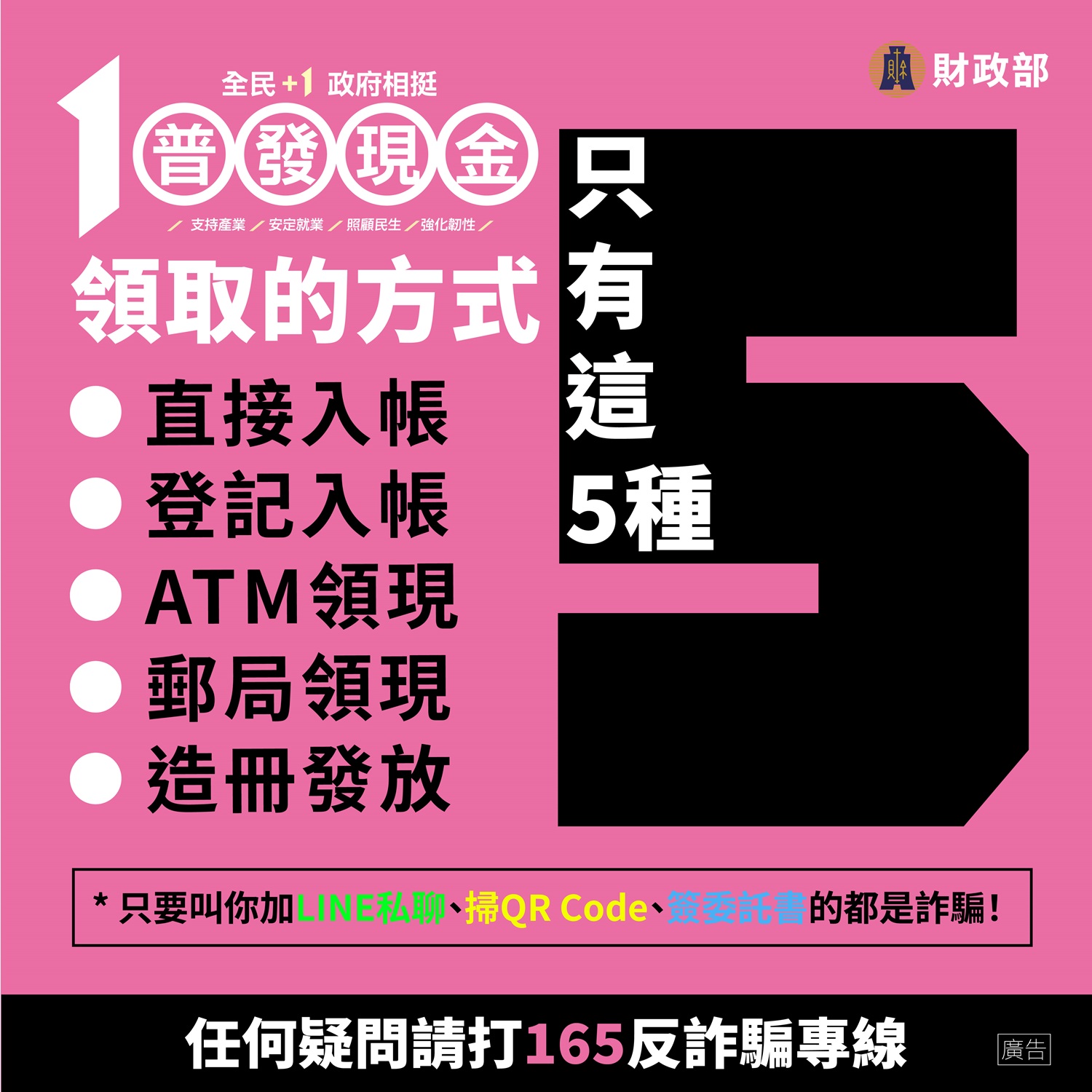 防詐騙-只有這5種方式