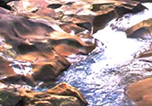 東街溪中巨石照片