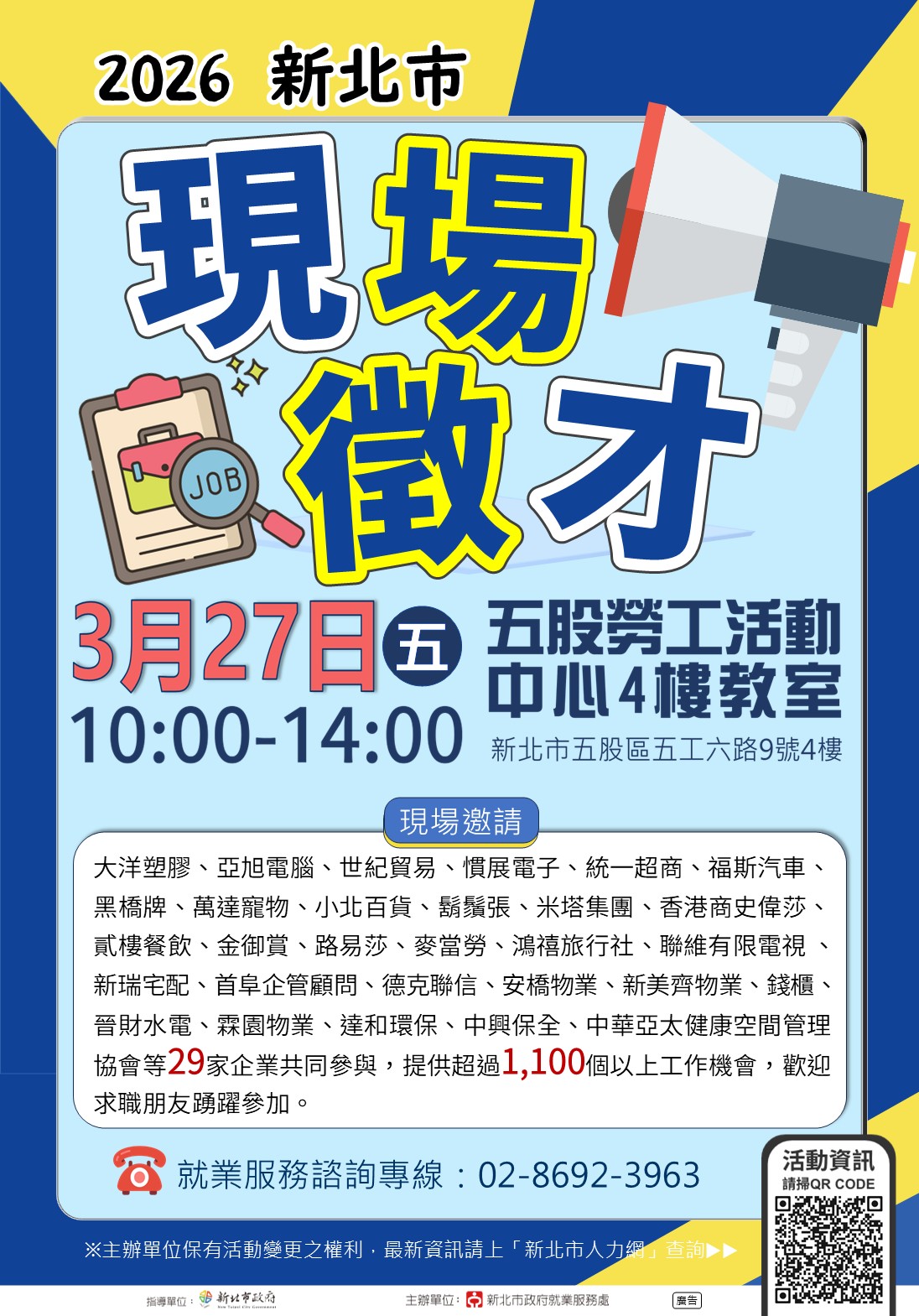 2026新北市現場徵才活動海報